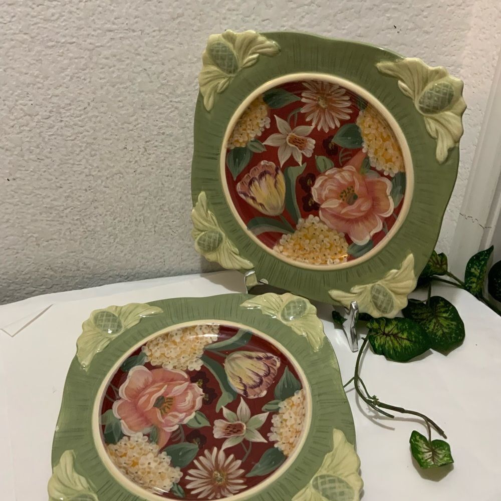 COPY - Certified International Pamela Gladding Dinner Plate Hand Painted Floral…